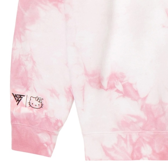 Hypeland HELLO KITTY BLOCKS CHENILLE HOODIE tie dye size small sweatshirt - Picture 4 of 4